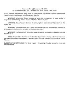 September 19, 2014 by Supervisors Brown, Pitts, Campbell, Haff, Hicks, O’Brien, Gang, Shaw