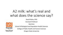 A2 Milk: What's Real and What Does the Science Say?