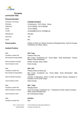 Europass Curriculum Vitae