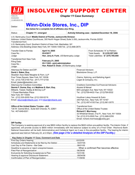 Winn-Dixie Case Summary