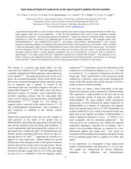 Spin Induced Optical Conductivity in the Spin Liquid Candidate Herbertsmithite