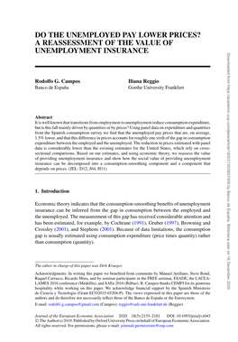 Do the Unemployed Pay Lower Prices? a Reassessment of the Value Of