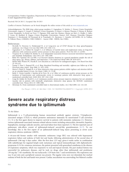 Severe Acute Respiratory Distress Syndrome Due to Ipilimumab