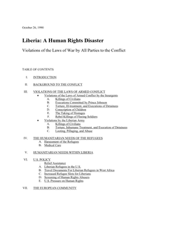 Liberia: a Human Rights Disaster