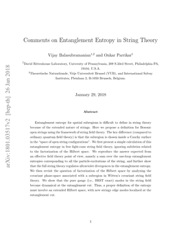 Comments on Entanglement Entropy in String Theory Arxiv:1801.03517