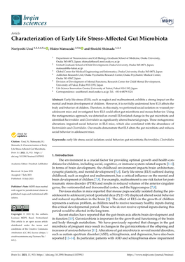 Characterization of Early Life Stress-Affected Gut Microbiota