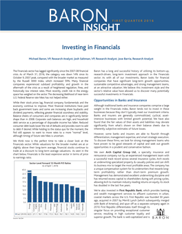 Investing in Financials