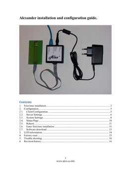 Alexander Installation and Configuration Guide