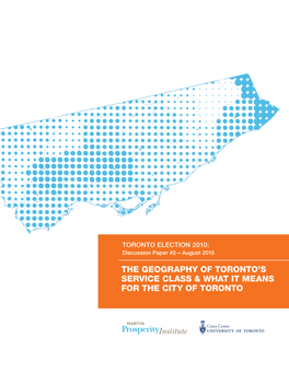The Geography of Toronto's Service Class