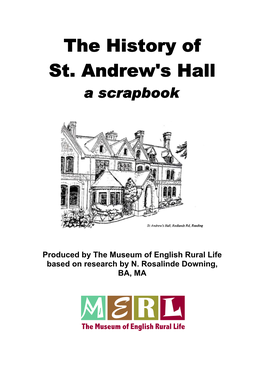 The History of St Andrew's Hall