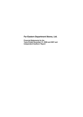 Far Eastern Department Stores, Ltd