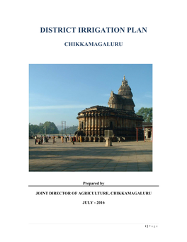 District Irrigation Plan