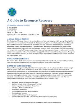 A Guide to Resource Recovery