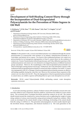 Development of Self-Healing Cement Slurry Through the Incorporation of Dual-Encapsulated Polyacrylamide for the Prevention of Water Ingress in Oil Well