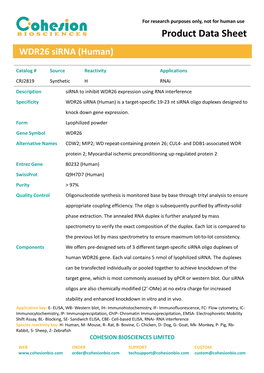 WDR26 Sirna (Human)