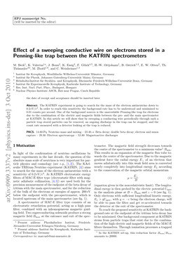 Arxiv:0909.3337V2 [Physics.Ins-Det] 3 Oct 2010