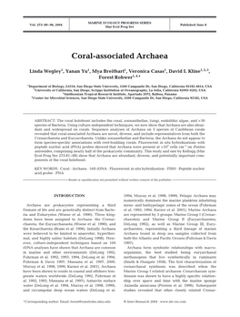 Coral-Associated Archaea