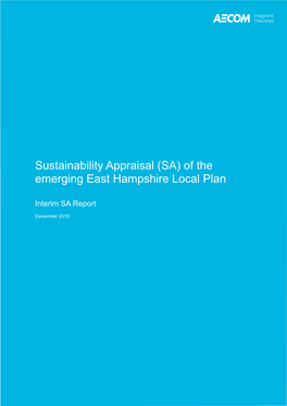 Sustainability Appraisal (SA) of the Emerging East Hampshire Local Plan