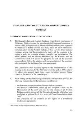 Visa Liberalisation with Bosnia and Herzegovina