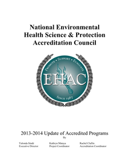 National Environmental Health Science & Protection Accreditation