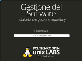 Gestione Del Software Installazione E Gestione Repository