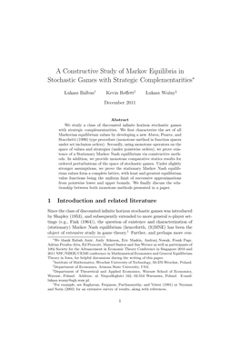 A Constructive Study of Stochastic Games with Strategic