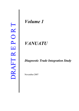 Volume 1 VANUATU Diagnostic Trade Integration Study