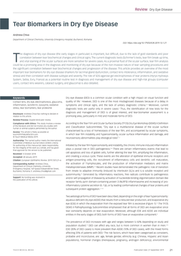 Tear Biomarkers in Dry Eye Disease