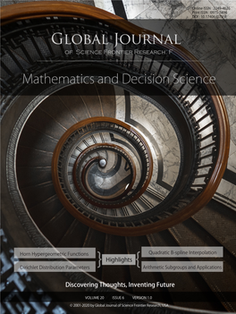 Global Journal of Science Frontier Research : F Mathematics & Decision Sciences