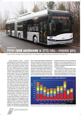 Polski Rynek Autobusowy W 2010 Roku – Miejskie Górą