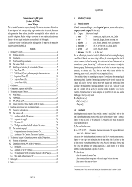 Fundamentals of English Syntax 1