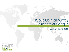 Public Opinion Survey Residents of Georgia March – April 2016 Detailed Methodology