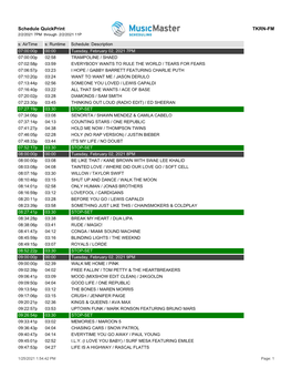 Schedule Quickprint TKRN-FM