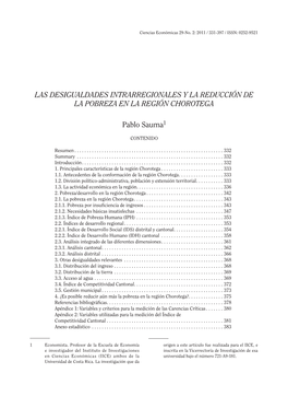 Las Desigualdades Intrarregionales Y La Reducción De La Pobreza En La Región Chorotega