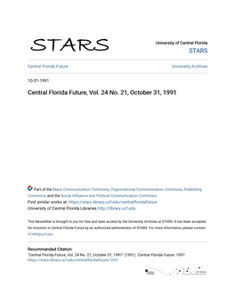 Central Florida Future, Vol. 24 No. 21, October 31, 1991