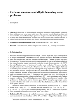 Carleson Measures and Elliptic Boundary Value Problems 3