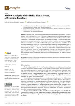 Airflow Analysis of the Haida Plank House, a Breathing Envelope