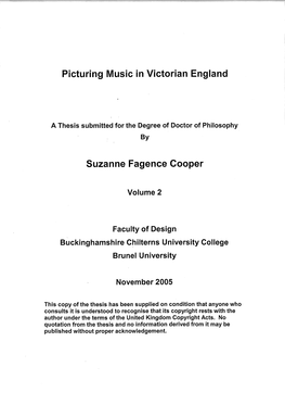 Picturing Music in Victorian England Suzanne Fagence Cooper