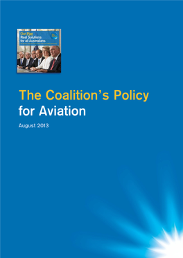 The Coalition's Policy for Aviation