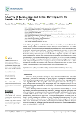 A Survey of Technologies and Recent Developments for Sustainable Smart Cycling