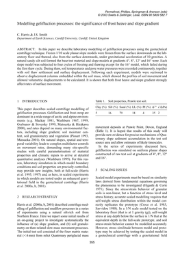 Modelling Gelifluction Processes: the Significance of Frost Heave and Slope Gradient