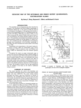 Geologic Map of the Ketchikan and Prince Rupert Quadrangles, Southeastern Alaska