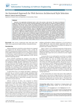 An Automated Approach for Web Services Architectural Style Selection