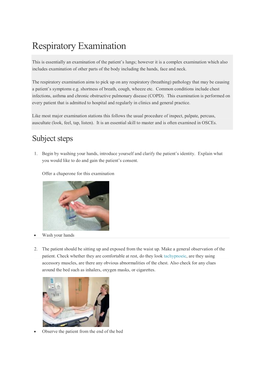 Respiratory Examination