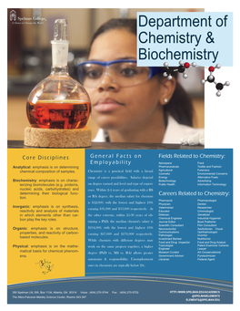 Department of Chemistry & Biochemistry