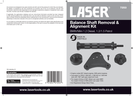 Balance Shaft Removal & Alignment