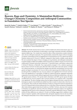 Beavers, Bugs and Chemistry: a Mammalian Herbivore Changes Chemistry Composition and Arthropod Communities in Foundation Tree Species