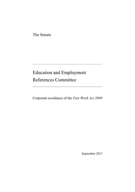 Education and Employment References Committee
