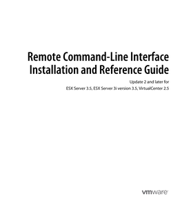 Remote Command-Line Interface Installation and Reference Guide