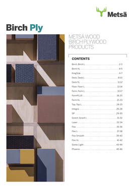 Metsä Wood Birch Plywood Products